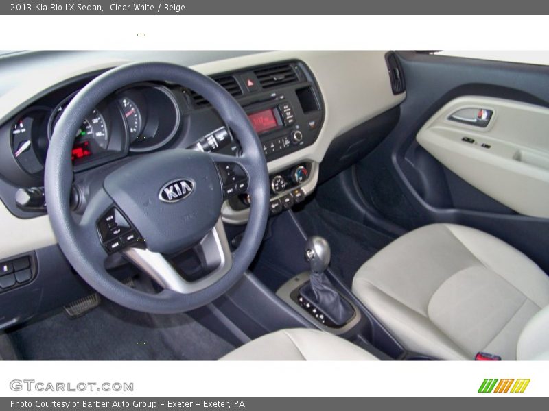 Clear White / Beige 2013 Kia Rio LX Sedan