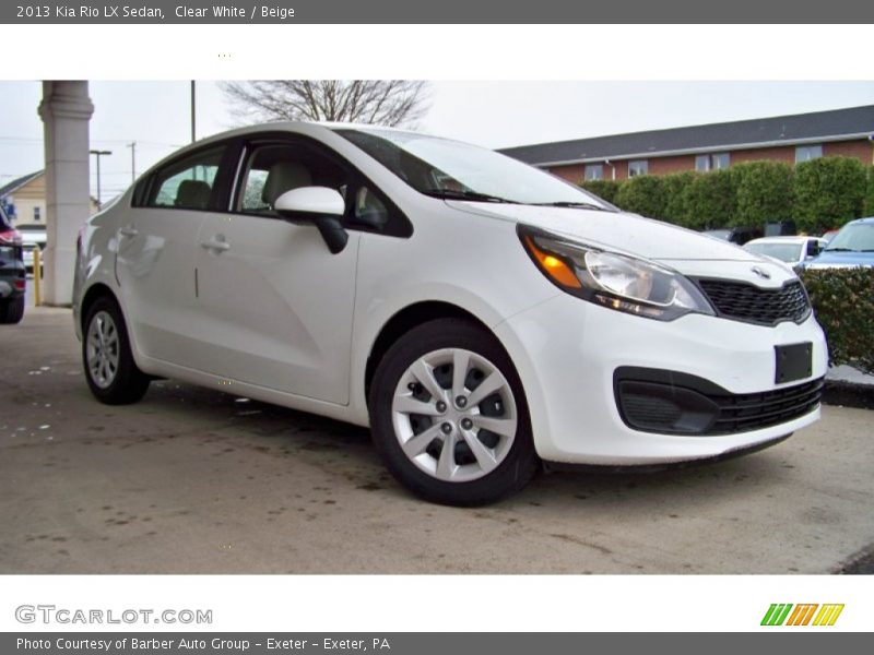 Clear White / Beige 2013 Kia Rio LX Sedan