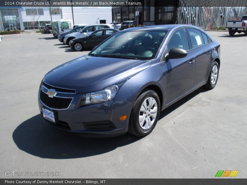 Atlantis Blue Metallic / Jet Black/Medium Titanium 2014 Chevrolet Cruze LS