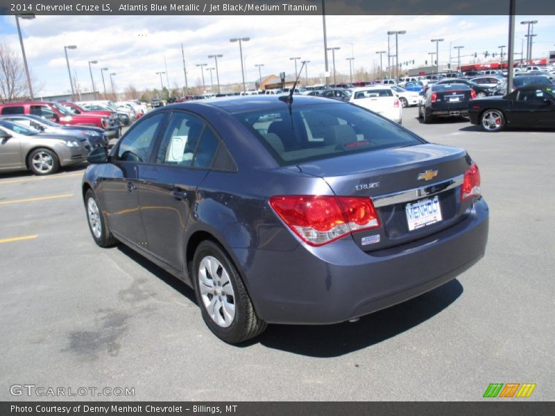 Atlantis Blue Metallic / Jet Black/Medium Titanium 2014 Chevrolet Cruze LS