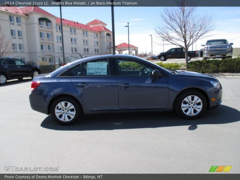Atlantis Blue Metallic / Jet Black/Medium Titanium 2014 Chevrolet Cruze LS