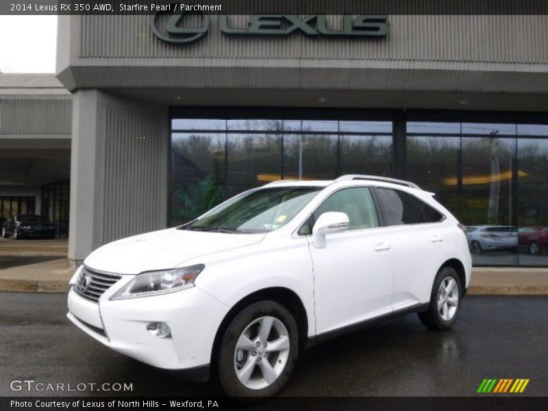 Starfire Pearl / Parchment 2014 Lexus RX 350 AWD