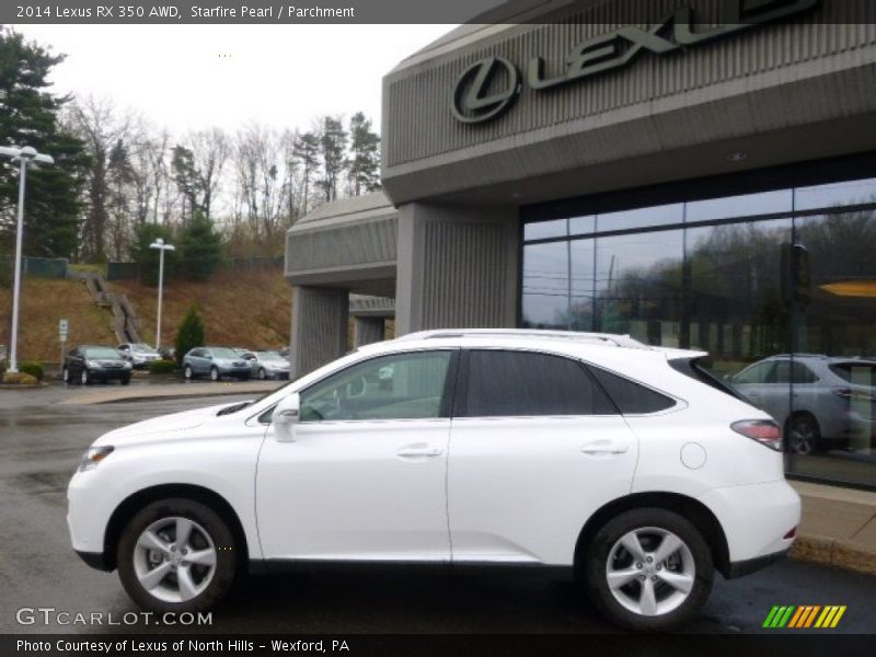 Starfire Pearl / Parchment 2014 Lexus RX 350 AWD