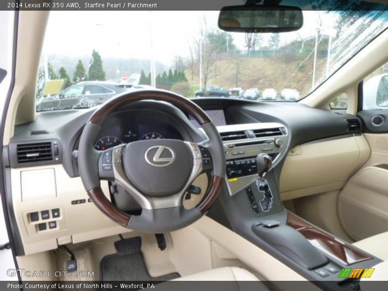 Starfire Pearl / Parchment 2014 Lexus RX 350 AWD