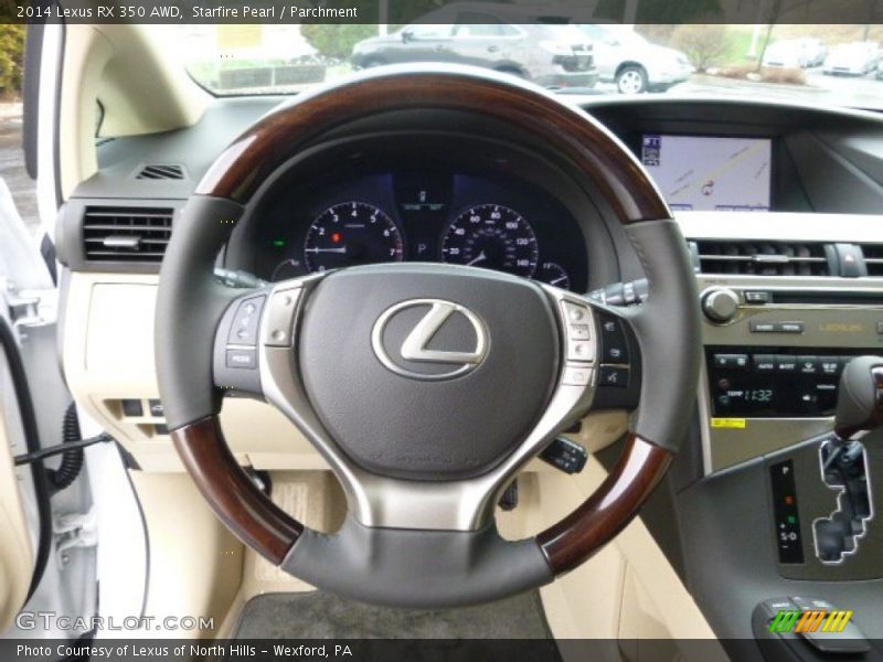 Starfire Pearl / Parchment 2014 Lexus RX 350 AWD