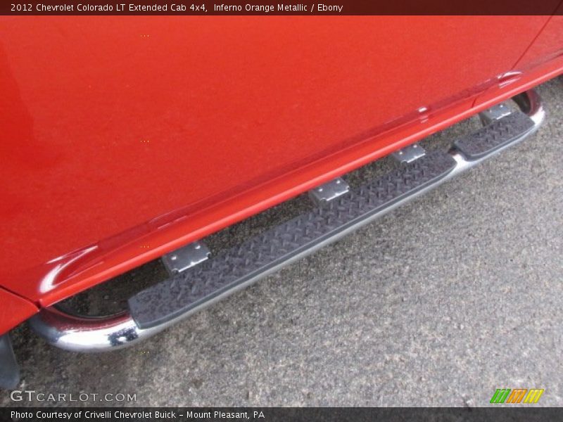 Inferno Orange Metallic / Ebony 2012 Chevrolet Colorado LT Extended Cab 4x4