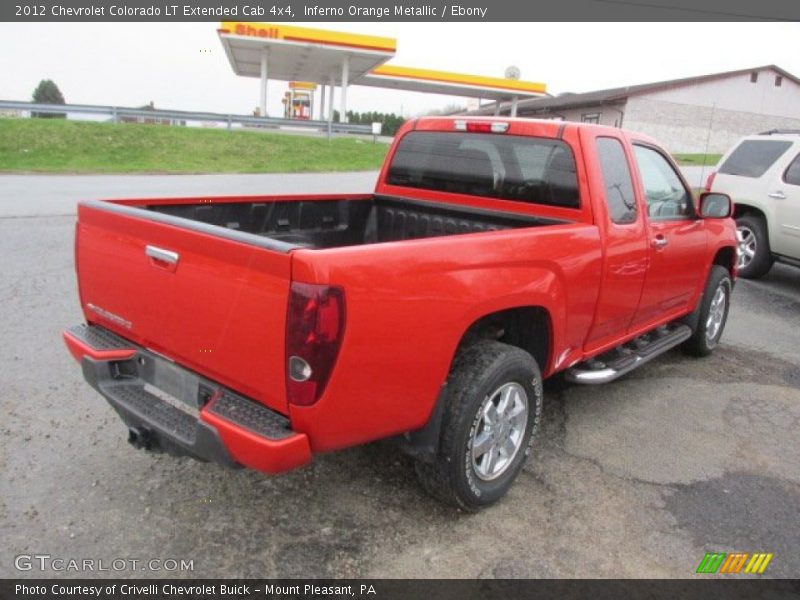 Inferno Orange Metallic / Ebony 2012 Chevrolet Colorado LT Extended Cab 4x4