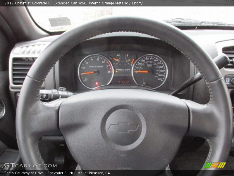Inferno Orange Metallic / Ebony 2012 Chevrolet Colorado LT Extended Cab 4x4
