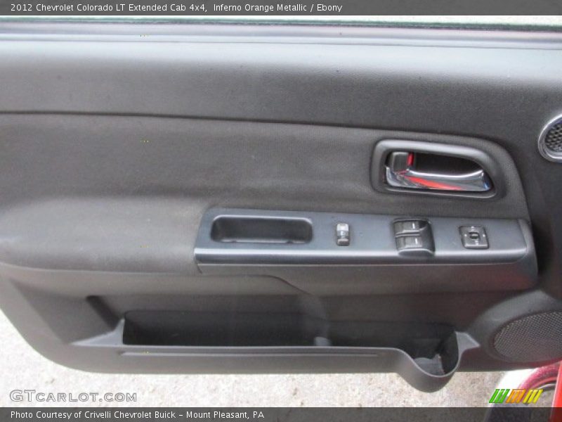Inferno Orange Metallic / Ebony 2012 Chevrolet Colorado LT Extended Cab 4x4