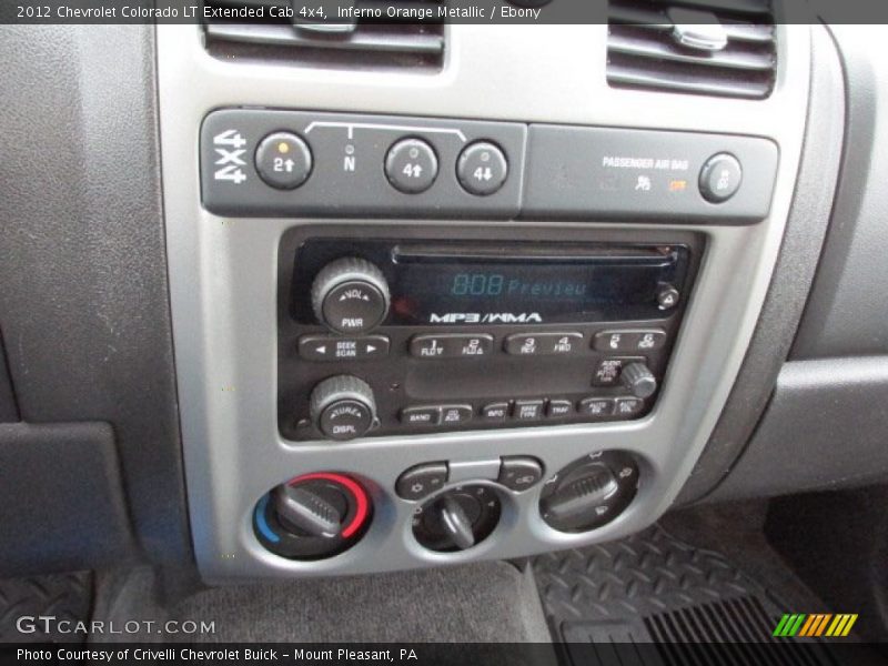 Inferno Orange Metallic / Ebony 2012 Chevrolet Colorado LT Extended Cab 4x4