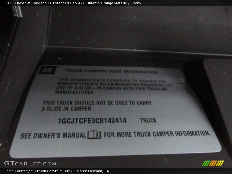 Inferno Orange Metallic / Ebony 2012 Chevrolet Colorado LT Extended Cab 4x4