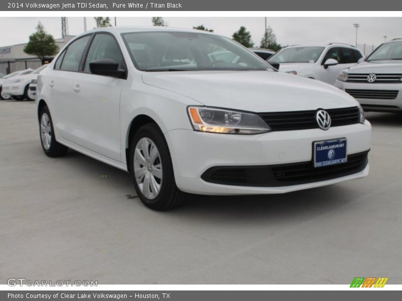 Pure White / Titan Black 2014 Volkswagen Jetta TDI Sedan