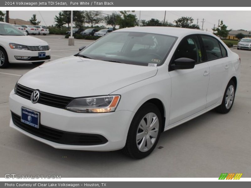 Pure White / Titan Black 2014 Volkswagen Jetta TDI Sedan