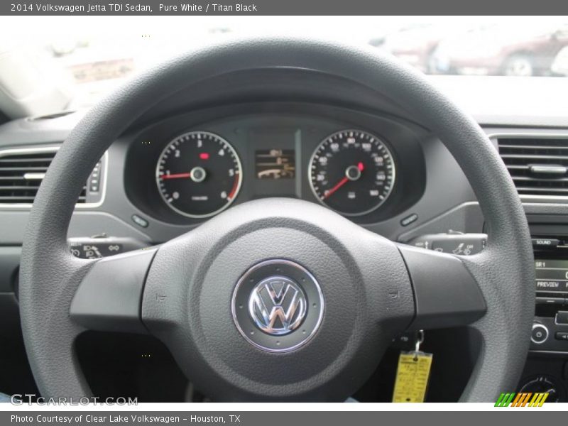 Pure White / Titan Black 2014 Volkswagen Jetta TDI Sedan