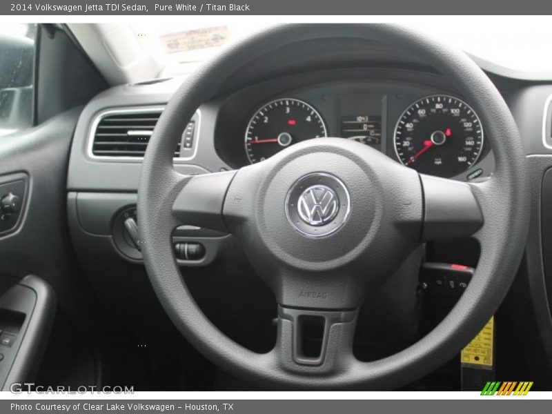 Pure White / Titan Black 2014 Volkswagen Jetta TDI Sedan