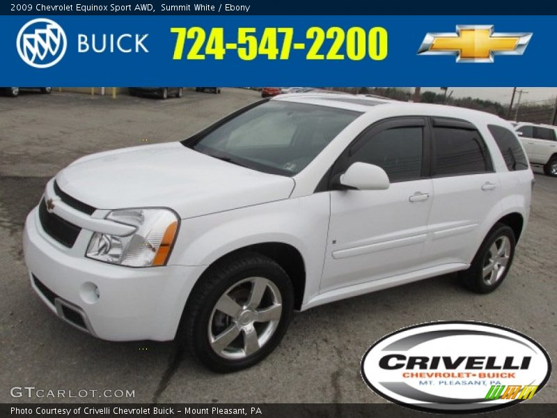 Summit White / Ebony 2009 Chevrolet Equinox Sport AWD