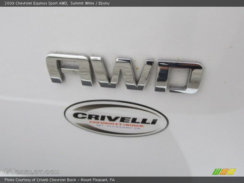 Summit White / Ebony 2009 Chevrolet Equinox Sport AWD