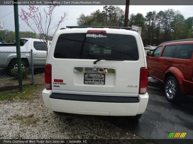 Stone White / Dark Khaki/Medium Khaki 2007 Dodge Nitro SLT 4x4