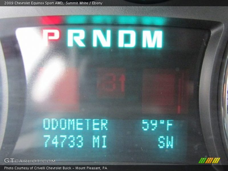 Summit White / Ebony 2009 Chevrolet Equinox Sport AWD