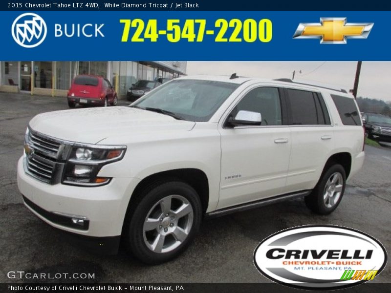 White Diamond Tricoat / Jet Black 2015 Chevrolet Tahoe LTZ 4WD