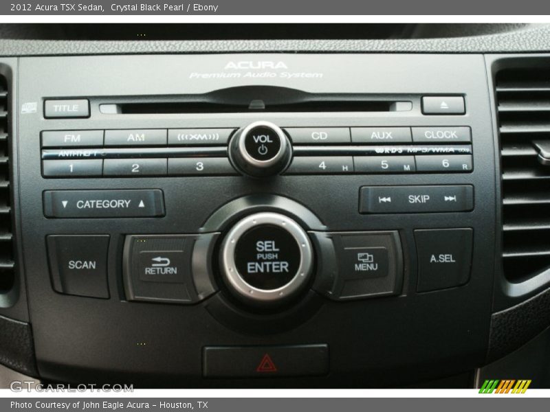 Crystal Black Pearl / Ebony 2012 Acura TSX Sedan