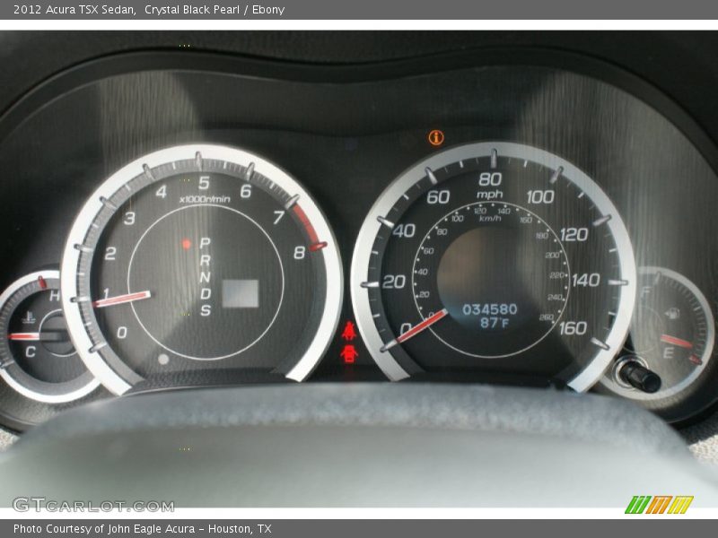 Crystal Black Pearl / Ebony 2012 Acura TSX Sedan