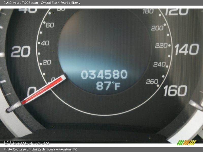 Crystal Black Pearl / Ebony 2012 Acura TSX Sedan