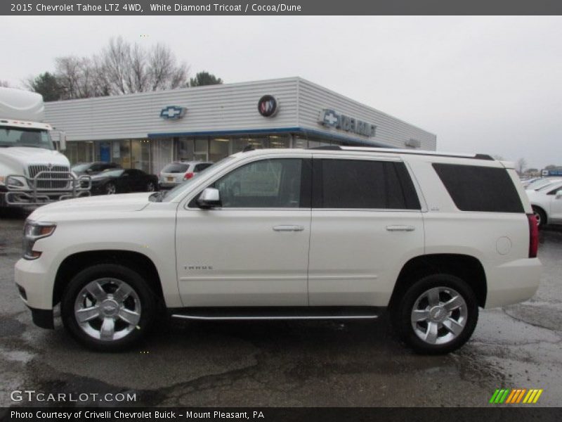 White Diamond Tricoat / Cocoa/Dune 2015 Chevrolet Tahoe LTZ 4WD