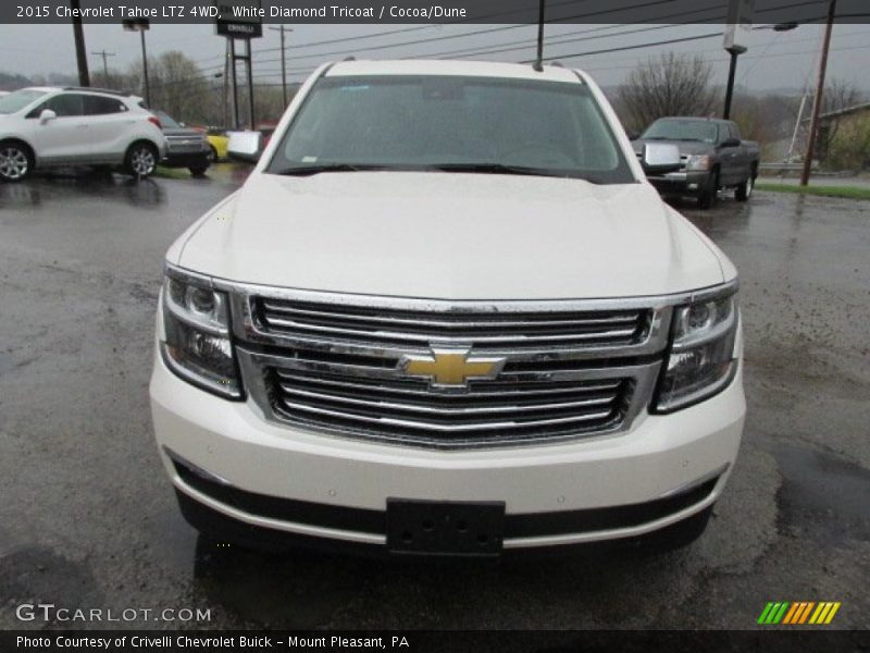 White Diamond Tricoat / Cocoa/Dune 2015 Chevrolet Tahoe LTZ 4WD