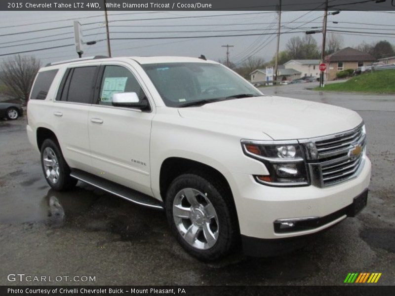 White Diamond Tricoat / Cocoa/Dune 2015 Chevrolet Tahoe LTZ 4WD