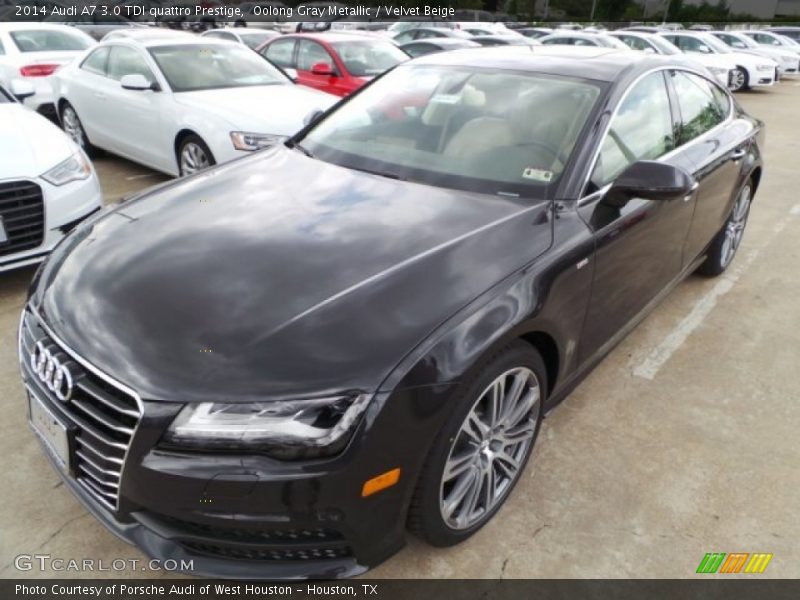 Oolong Gray Metallic / Velvet Beige 2014 Audi A7 3.0 TDI quattro Prestige