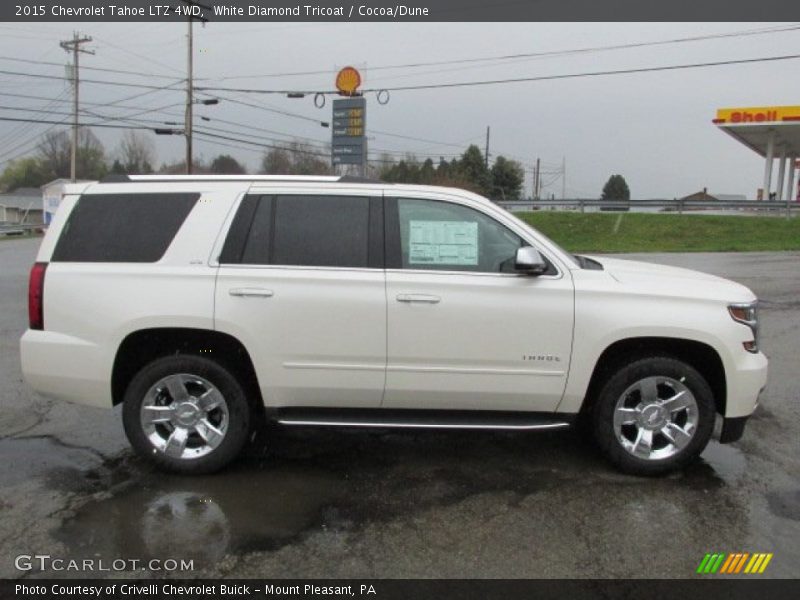 White Diamond Tricoat / Cocoa/Dune 2015 Chevrolet Tahoe LTZ 4WD