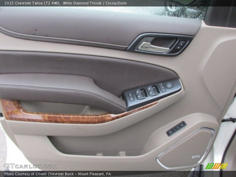 White Diamond Tricoat / Cocoa/Dune 2015 Chevrolet Tahoe LTZ 4WD