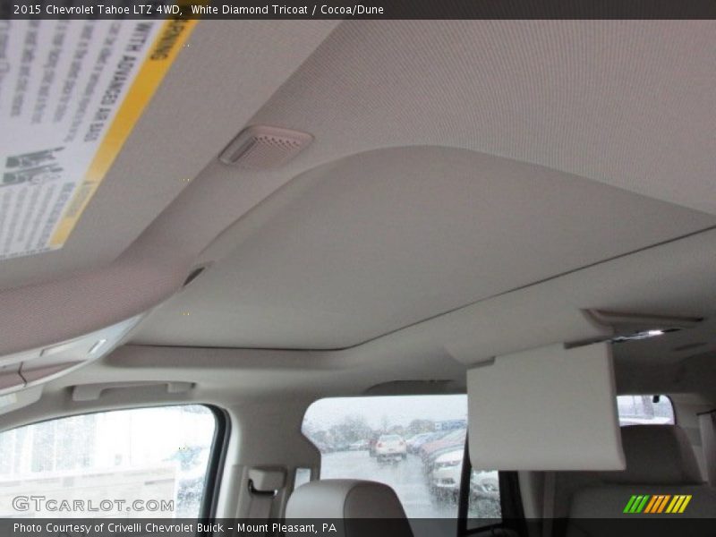 White Diamond Tricoat / Cocoa/Dune 2015 Chevrolet Tahoe LTZ 4WD