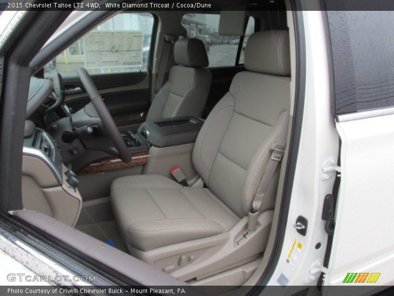 White Diamond Tricoat / Cocoa/Dune 2015 Chevrolet Tahoe LTZ 4WD