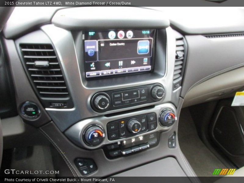 White Diamond Tricoat / Cocoa/Dune 2015 Chevrolet Tahoe LTZ 4WD