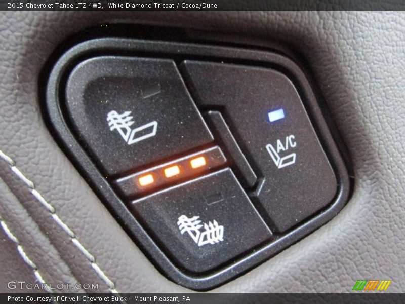 White Diamond Tricoat / Cocoa/Dune 2015 Chevrolet Tahoe LTZ 4WD