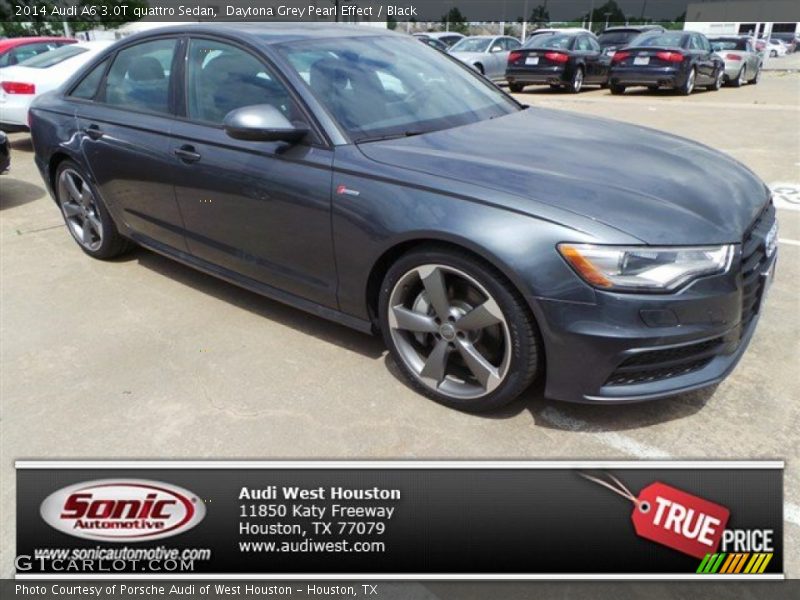 Daytona Grey Pearl Effect / Black 2014 Audi A6 3.0T quattro Sedan