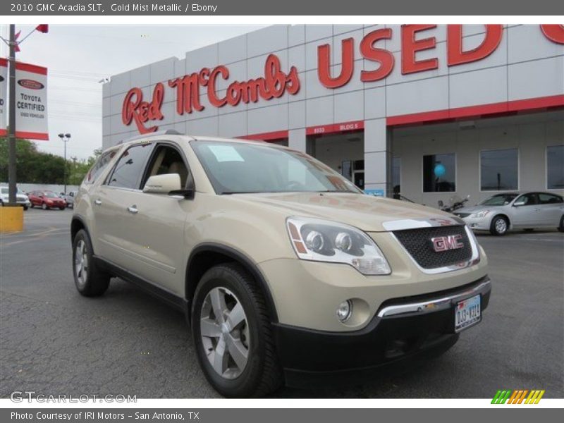 Gold Mist Metallic / Ebony 2010 GMC Acadia SLT