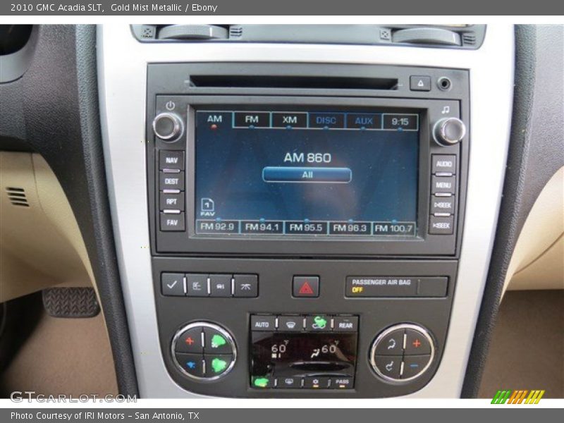 Gold Mist Metallic / Ebony 2010 GMC Acadia SLT
