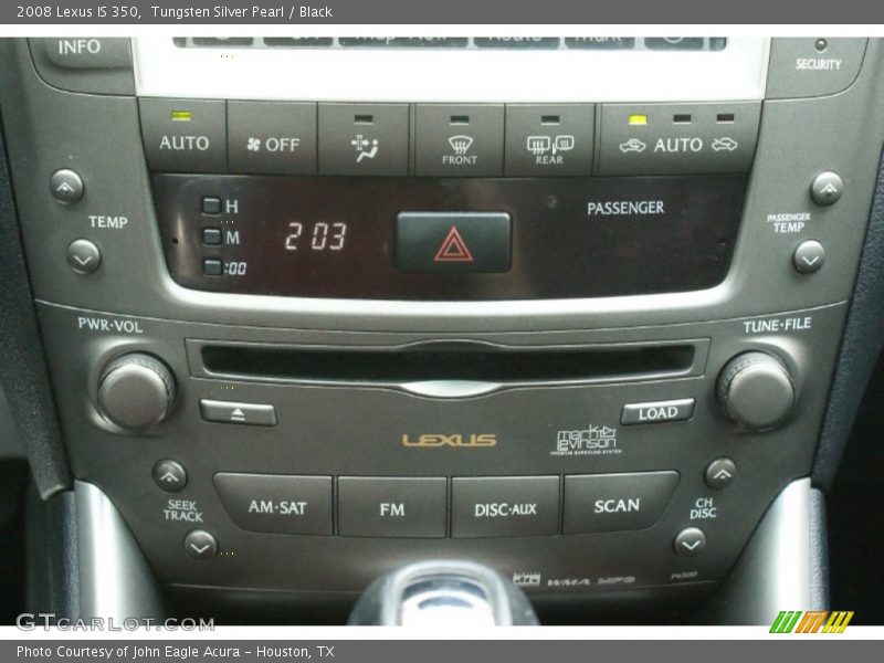 Tungsten Silver Pearl / Black 2008 Lexus IS 350