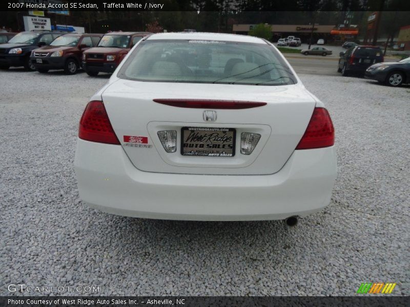 Taffeta White / Ivory 2007 Honda Accord SE Sedan