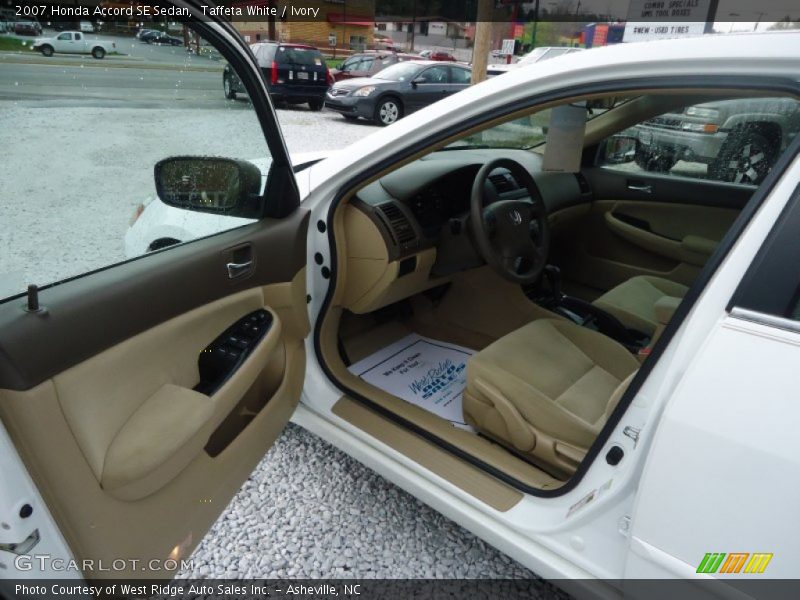 Taffeta White / Ivory 2007 Honda Accord SE Sedan