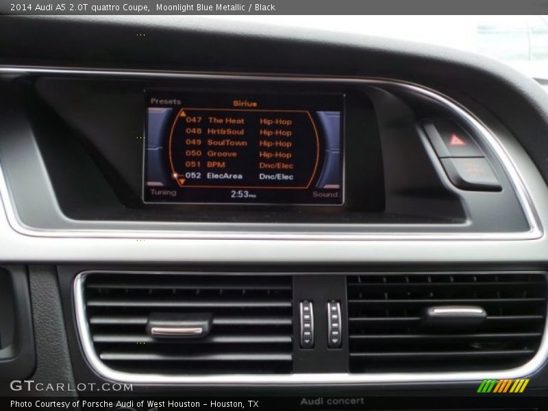 Moonlight Blue Metallic / Black 2014 Audi A5 2.0T quattro Coupe