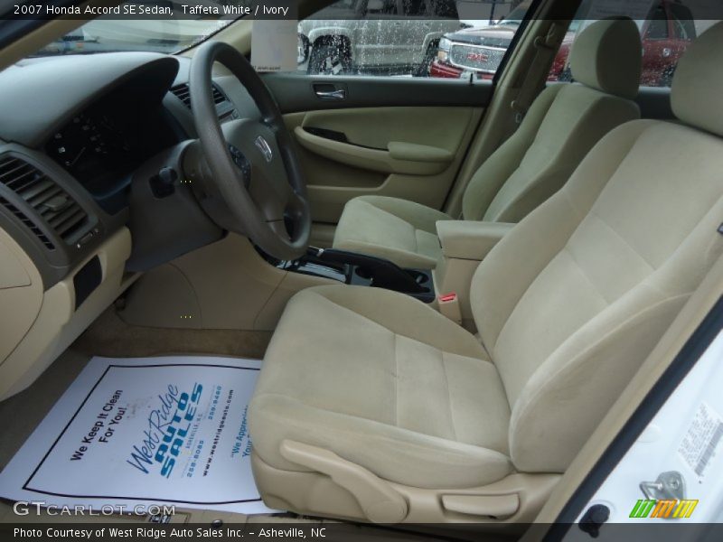 Taffeta White / Ivory 2007 Honda Accord SE Sedan