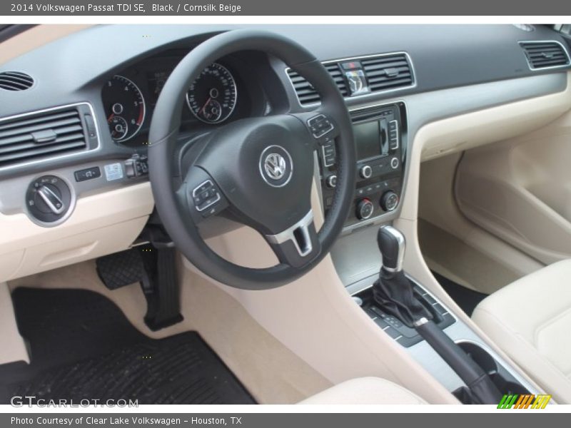 Black / Cornsilk Beige 2014 Volkswagen Passat TDI SE