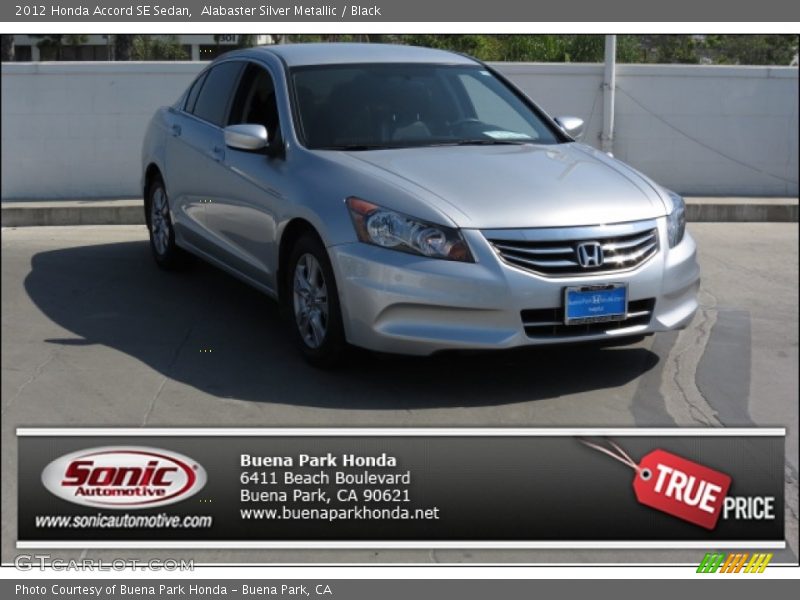 Alabaster Silver Metallic / Black 2012 Honda Accord SE Sedan