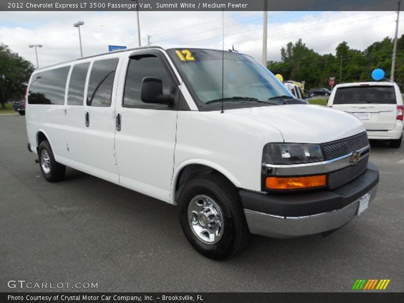 Summit White / Medium Pewter 2012 Chevrolet Express LT 3500 Passenger Van