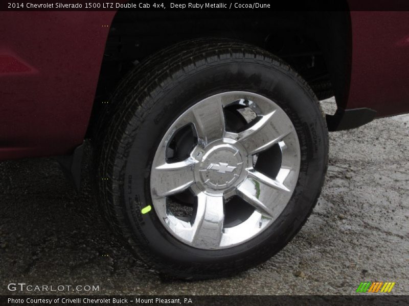 Deep Ruby Metallic / Cocoa/Dune 2014 Chevrolet Silverado 1500 LTZ Double Cab 4x4