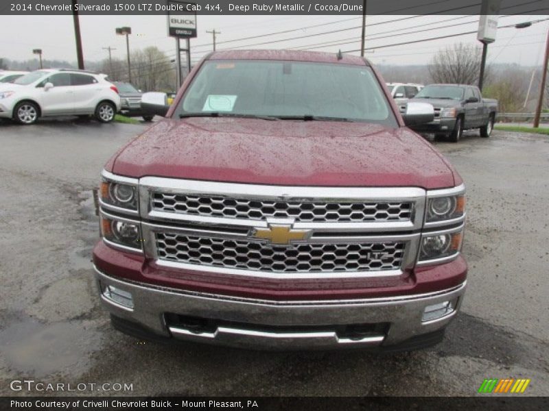 Deep Ruby Metallic / Cocoa/Dune 2014 Chevrolet Silverado 1500 LTZ Double Cab 4x4
